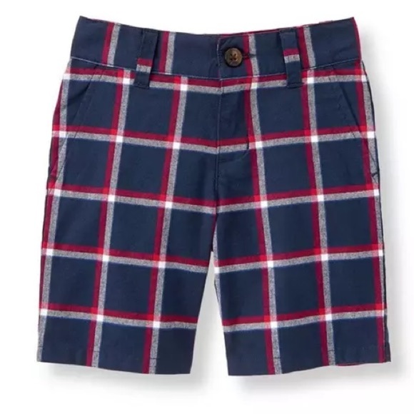 Janie and Jack Other - Janie and Jack boys navy plaid shorts in size 12-18m
